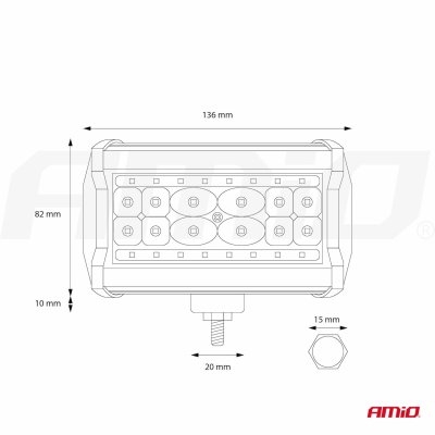 Arbejdslampe AWL09 28 LED FLOOD 9-36V