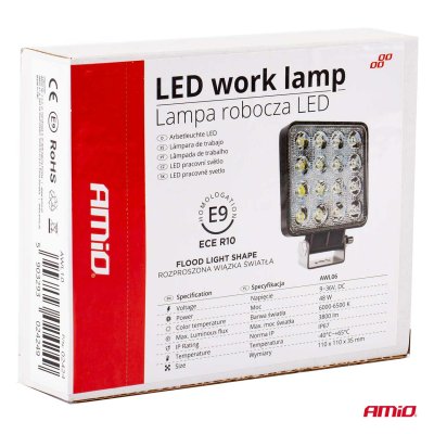Arbejdslampe AWL10 16LED FLOOD 9-36V