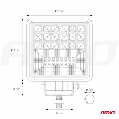 Arbejdslampe AWL12 42 LED COMBO (2 tilstande) 9-36V