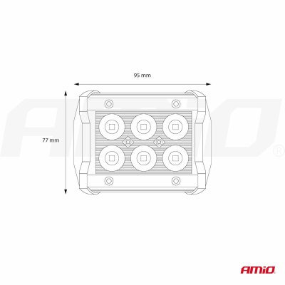 Arbejdslys AWL17 6LED FLOOD 9-36V