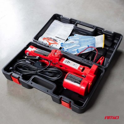 Elektrisk sakshejs med fjernbetjening og reparationssæt 3T 12V AMIO-02406