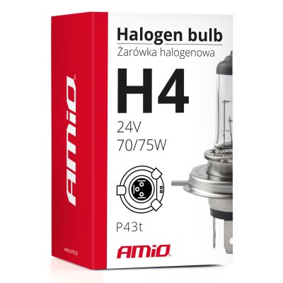 Halogenpære H4 24V 75/70W UV-filter (E8)