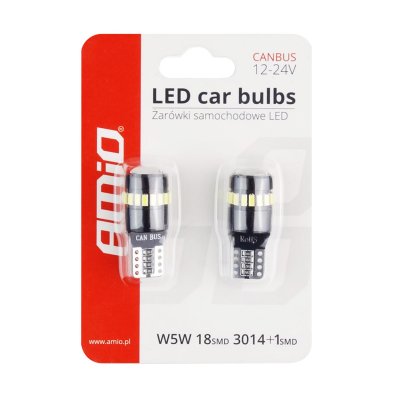 LED CANBUS 18SMD 3014 + 1SMD 1SMD T10 W5W Hvid 12V/24V