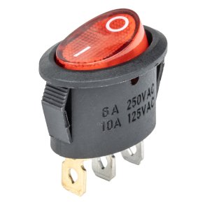 Eliptisk kontakt 12V/230V (med rødt lys) BU02