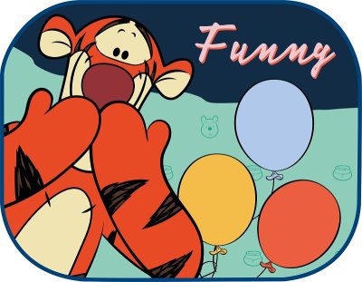 Sundshades 2 stk 44*35cm WINNIE THE POOH