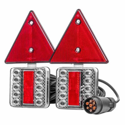 Magnetisk trailerlampe sæt med trekant