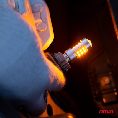 LED CANBUS 3030 24SMD T20 7440 WY21W Amber 12V/24V