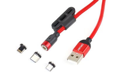 Magnetisk port Combo kabel Lightning/USB C/micro USB 1m UC-08