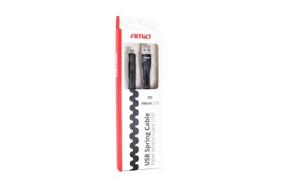 USB til mikro USB fjederkabel 1,2 m AMiO UC-12
