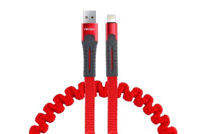 USB til Lightning fjederkabel 1,2 m AMiO UC-13