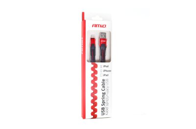 USB til Lightning fjederkabel 1,2 m AMiO UC-13