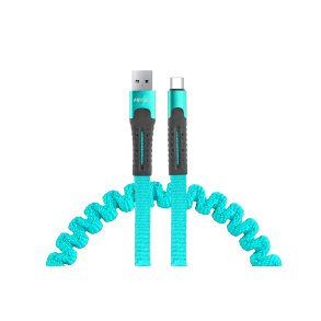 USB til USB-C fjederkabel 1.2m AMiO UC-14
