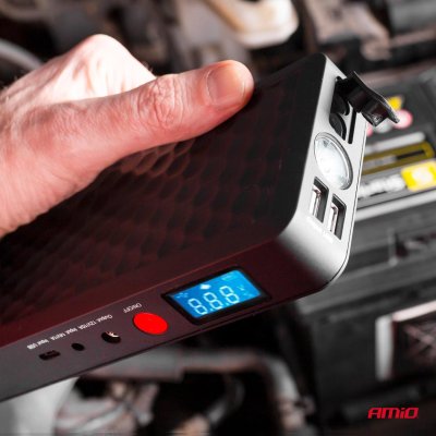 Bærbar jump starter med powerbank 12V 4Ah 800A SJ02