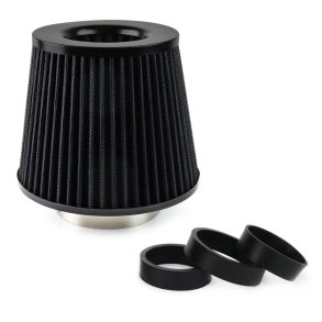 Bil Air Keglefilter sort, universel, 3 monteringsadaptere AMIO-02546