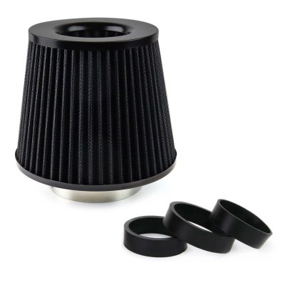 Bil Air Keglefilter sort, universel, 3 monteringsadaptere AMIO-02546