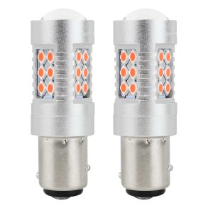 LED CANBUS 3030 24SMD 1157 BAY15D PR21/5W Rød 12V/24V
