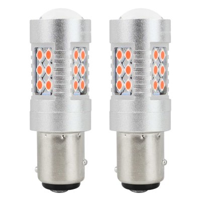 LED CANBUS 3030 24SMD 1157 BAY15D PR21/5W Rød 12V/24V
