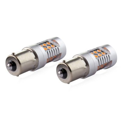 LED-pærer CANBUS 3030 24SMD 1156 BAU15S PY21W Amber 12V/24V