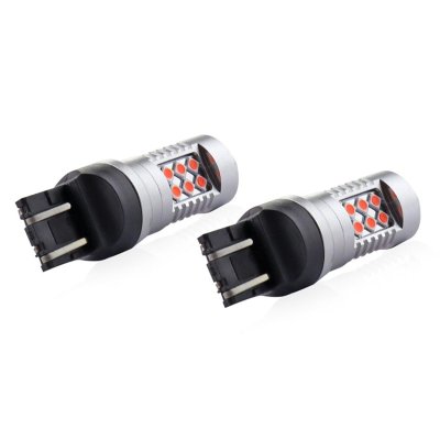 LED CANBUS 3030 24SMD T20 7443 WR21/5W Rød 12V/24V