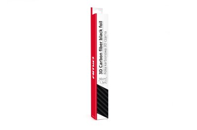 3D KULFIBER sort folie 30cm x 150cm