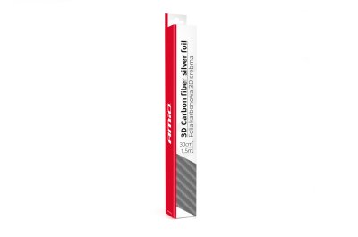 3D KARBON fiber SILVER folie 30 cm x 150 cm AMIO-02600
