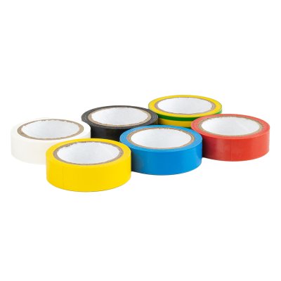 Farvetape sæt - 6 stk. 15 mm x 5 m