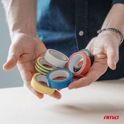 Farvetape sæt - 6 stk. 15 mm x 5 m
