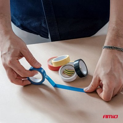 Farvetape sæt - 6 stk. 15 mm x 5 m