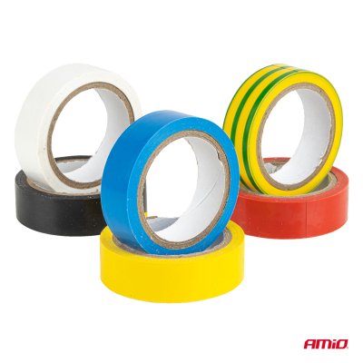Farvetape sæt - 6 stk. 15 mm x 5 m