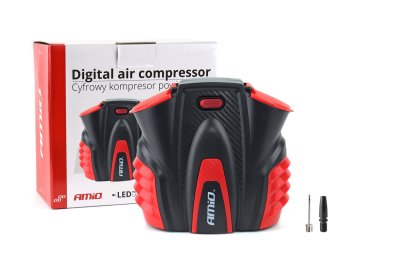 Bil luftkompressor med digitalt trykmåler og LED lys 12V ACOMP-16