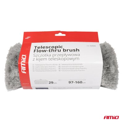 Telescopisk Flow-thru vaske børste 97-160cm AMIO-02660