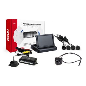 Parkeringassistent system 4,3 TFT02 FLIP-UP CAM-310 sort 22mm