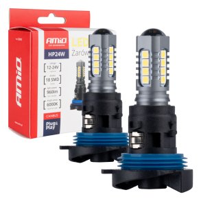 LED CANBUS 3030 18SMD HP24W Hvid 12V/24V