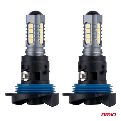 LED CANBUS 3030 18SMD HP24W Hvid 12V/24V