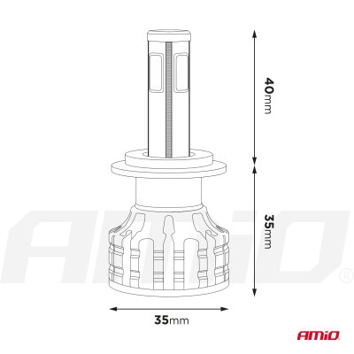 LED Forlygter COB Serie HB3 AMiO-02846