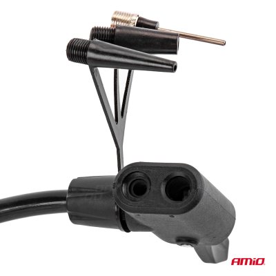 HQ enkelt stempel O55mm fodpumpe med trykmåler og adapters PU06