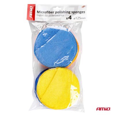Mikrofiber poleringssvampe 4x125 mm