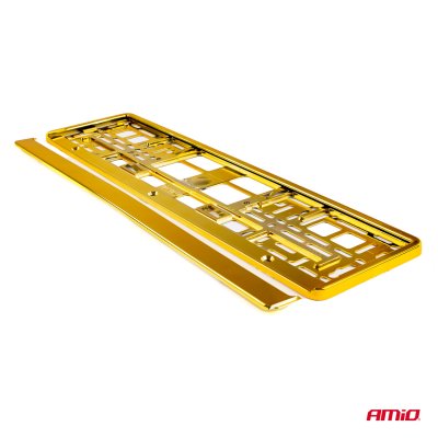 Nummerplade Ramme - GULD metalic