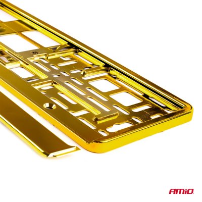 Nummerplade Ramme - GULD metalic