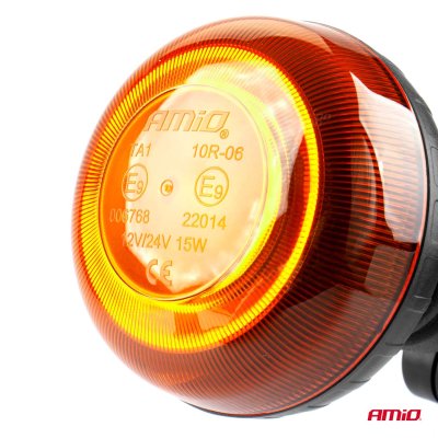LED Advarselslampe 18 LED R65 R10 12V 24V W21p AMIO-02922