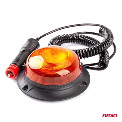 LED Advarselslampe W21m Magnetisk / 3 skruer R65 R10 18LED 12/24V IP56 AMIO-02925