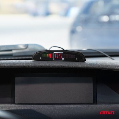 Parkeringsassistent system LED 4 sensor sort