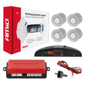 Parkeringsassistent system LED 4 sensor sølv