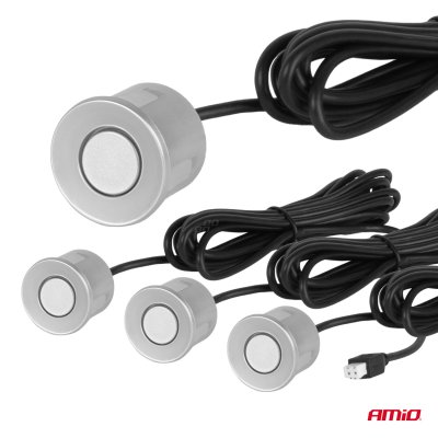 Parkingsassistent system LED-GRAF 4 sensor sølv