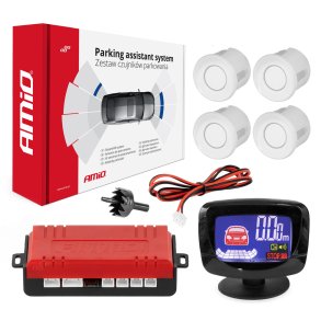 Parkering assistent system LED-GRAF 4 sensor hvid