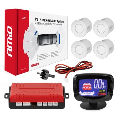 Parkering assistent system LED-GRAF 4 sensor hvid