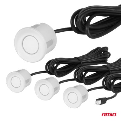 Parkering assistent system LED-GRAF 4 sensor hvid