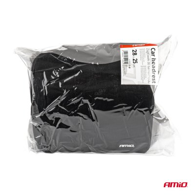 Bilstols hovedstøtte med MEMORY skum Sort CSH-04 AMIO-02960