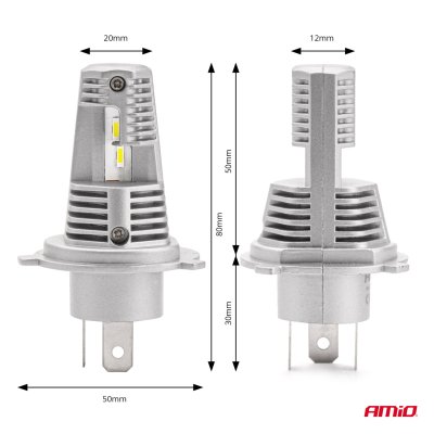 LED-forlygter X1 Serie H4/H19 AMiO-02965
