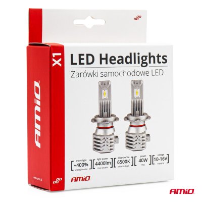 LED Forlygter X1 Serie H8/H9/H11/H16 AMiO-02967